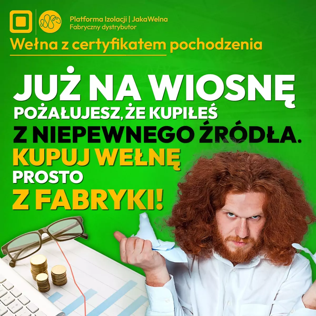 Już na wiosnę pożałujesz, że kupiłeś z niepewnego źródła. Kupuj wełnę prosto z fabryki!