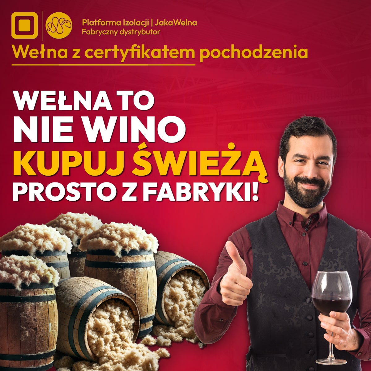 Wełna to nie wino - kupuj świeżą prosto z fabryki!