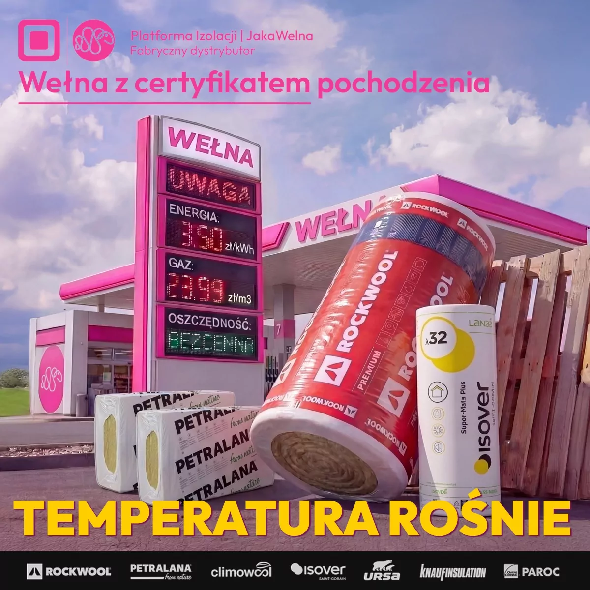 Temperatura rośnie - wełna mineralna na www.jakawelna.pl